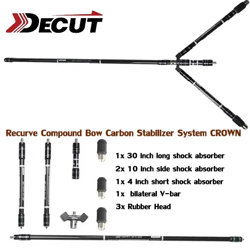 Стрельба из лука Рекурсивный блочный лук углеродное волокно стабилизатор