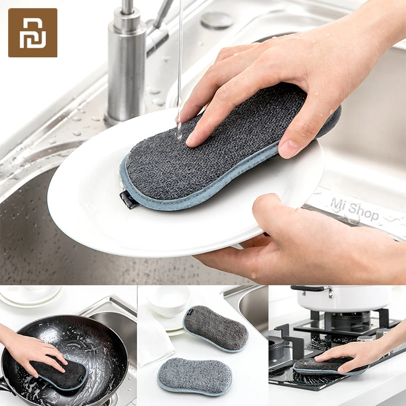

JORDAN&JUDY Double-Sided Dishwashing Brush Decontamination Water absorption and oil absorption Easy to clean Ѭосо Youpin