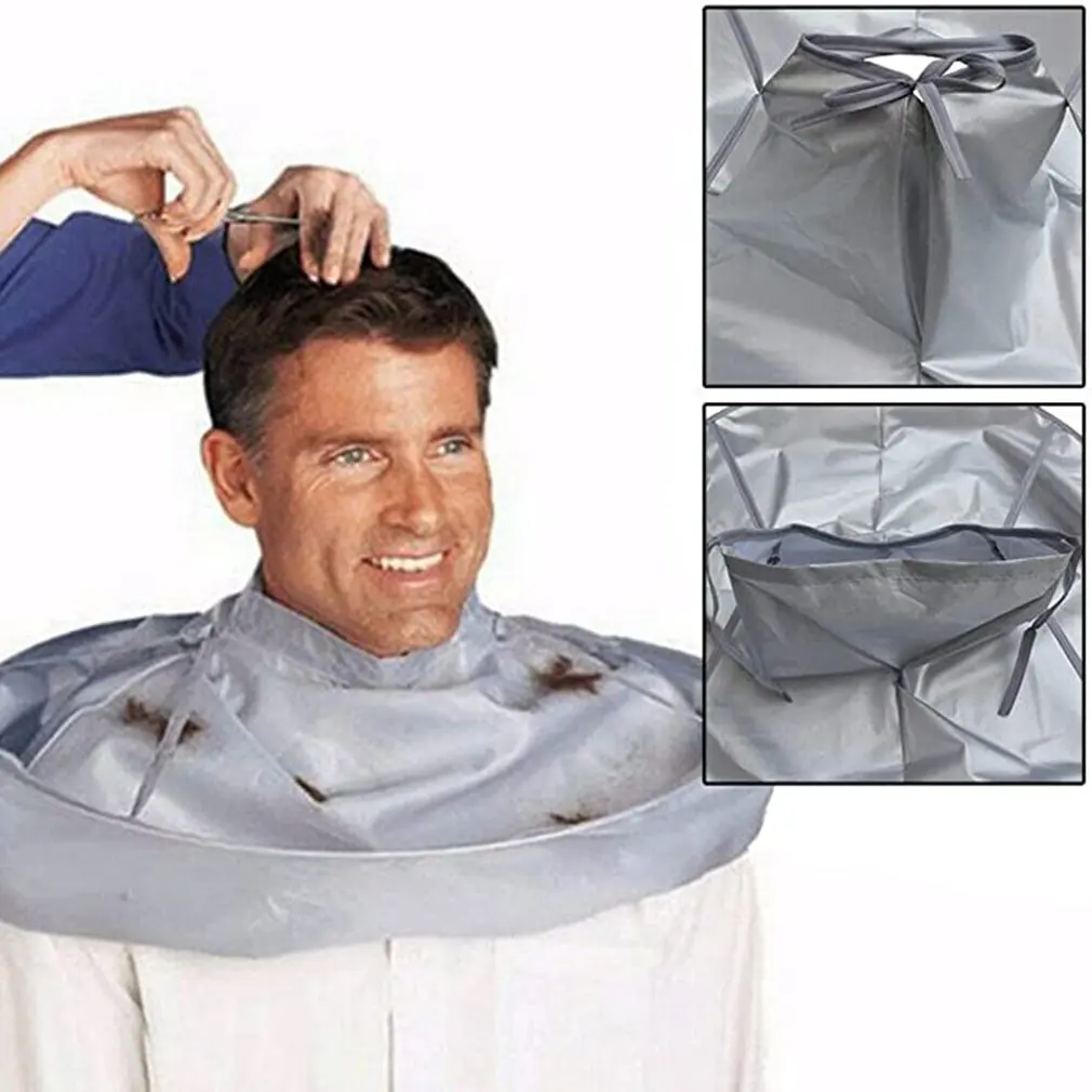 

Waterproof Adult Foldable Hair Cutting Cloak Umbrella Cape Home Salon Barber Adult Medium Haircut Cape Cloak Grey