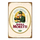 Birra Moretti итальянский Италия пива Винтаж Ретро жестяной знак металлический знак металла плакат металлический декор настенная вывеска настенный плакат Настенный декор