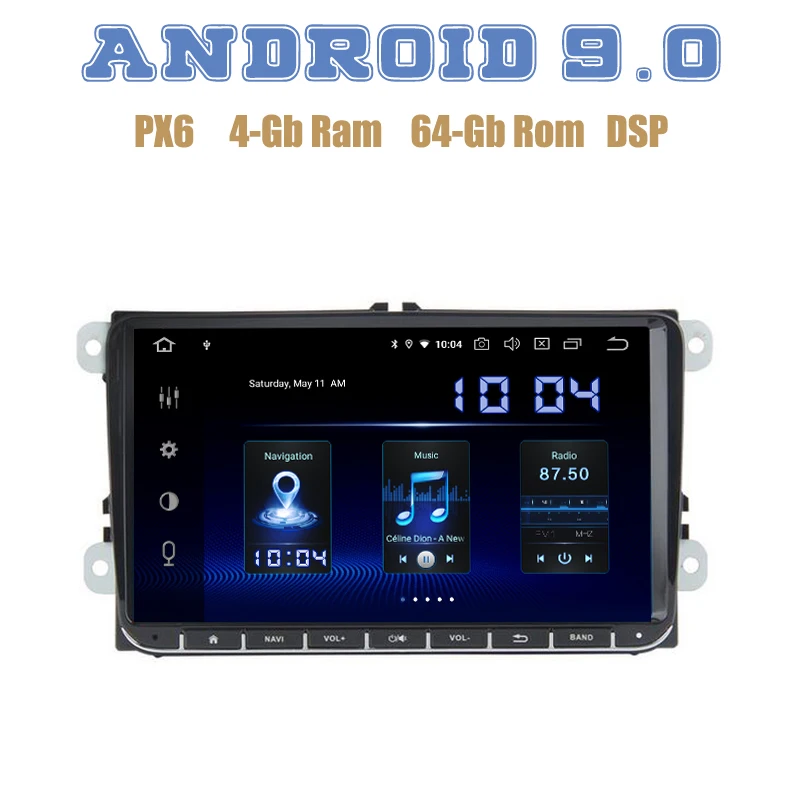 9 &quotPX6 Android 0 Автомобильный GPS радио для VW Golf 5 6 Polo Passat b5 mk5 mk6 Tiguan Jetta EOS Sharan Seat Leon с 4 + 64
