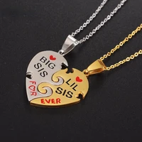 2021 new fashion creative heart shaped couple mens necklace wild best selling girlfriend ladies lovers necklace