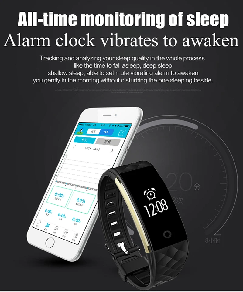 S2 Bluetooth Смарт-браслет пульсометр OLED фитнес-шаговый Браслет Для xiaomi huawei ios Phone pk fitbits MIBAND 3