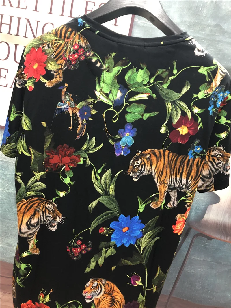 

Summer Hot Fashion floral print Men's T-shirts High quality casual Tee Tops C019