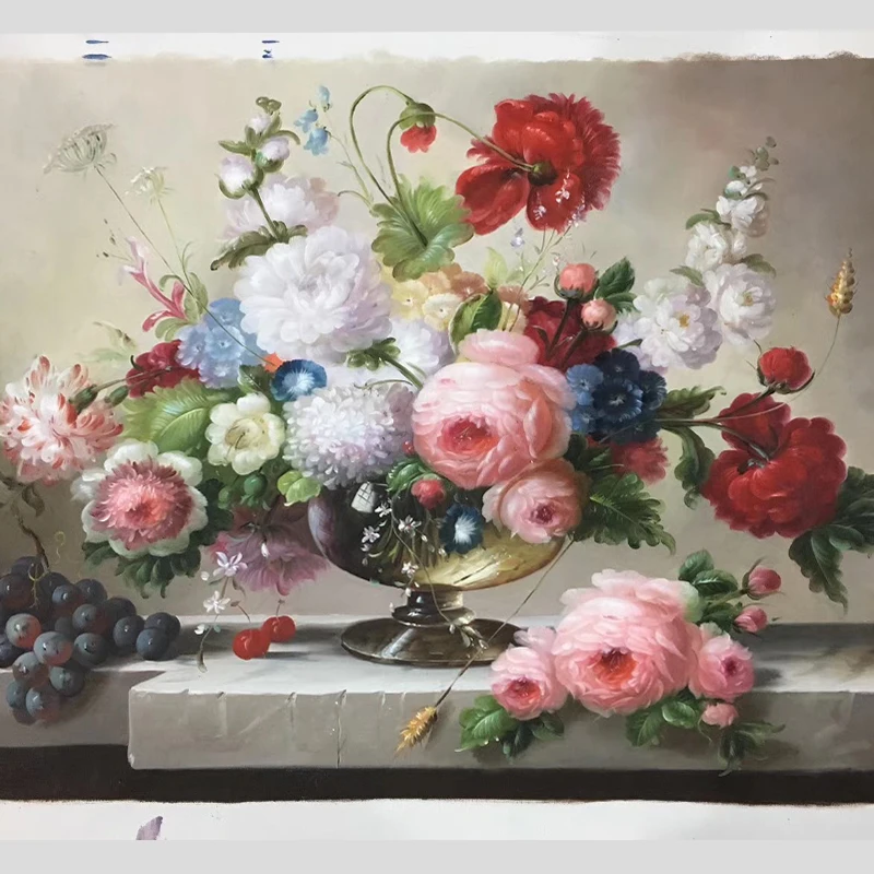 KOWELL 100% ручная роспись высокого качества цветы картина маслом на холсте искусство