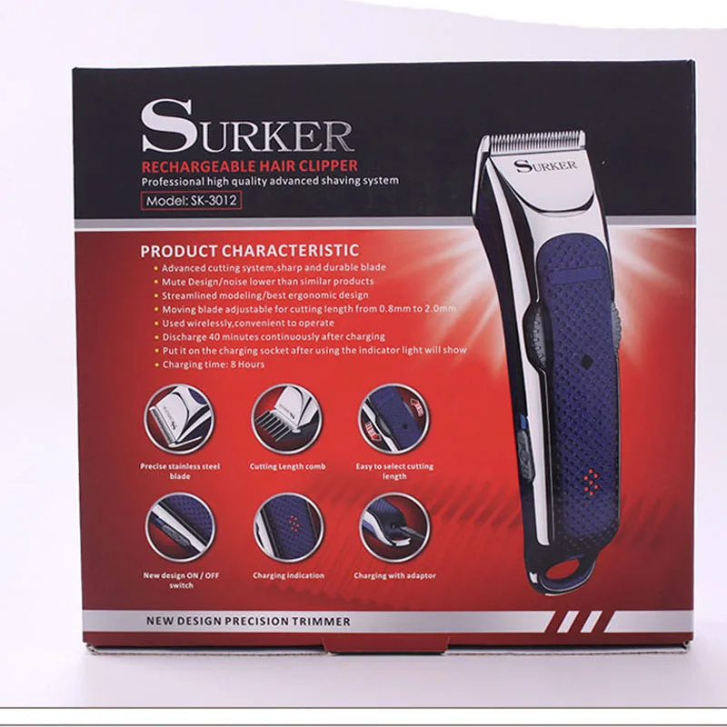 

Surker electric hair clipper SK-3012 waterproof cordless electric clipper beard trimmer hair clipper
