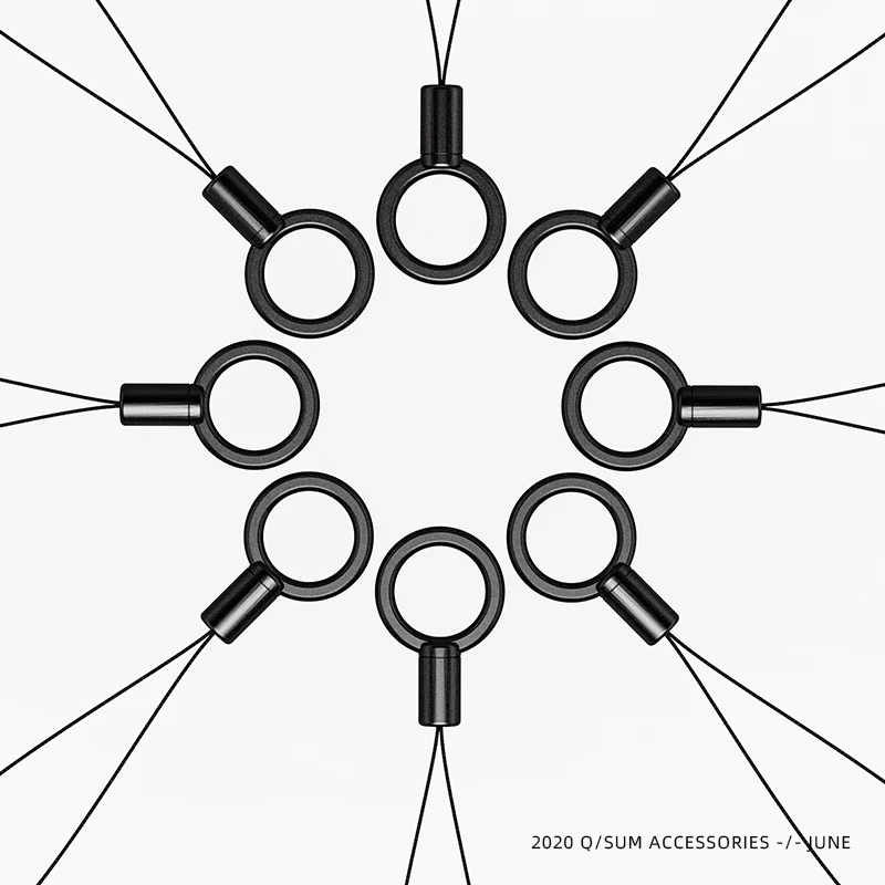 10 шт. многофункциональный брелок для ключей черный шнурок телефона