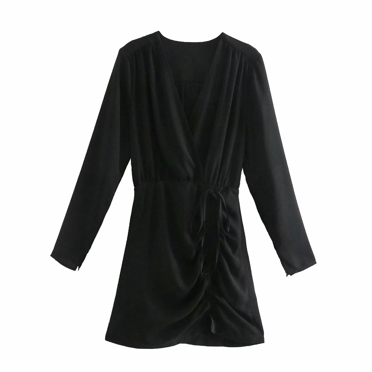 

Xitimeao новые женские Ретро элегантные офисные повседневные Черные платья весна осень тонкое мини-платье