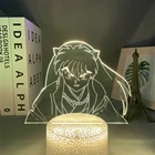 Фигурка манга Inuyasha, светодиодный ночсветильник, лампа для детской спальни, украшение, светильник, меняющий цвет, Usb, настольная лампа, подарок для ребенка