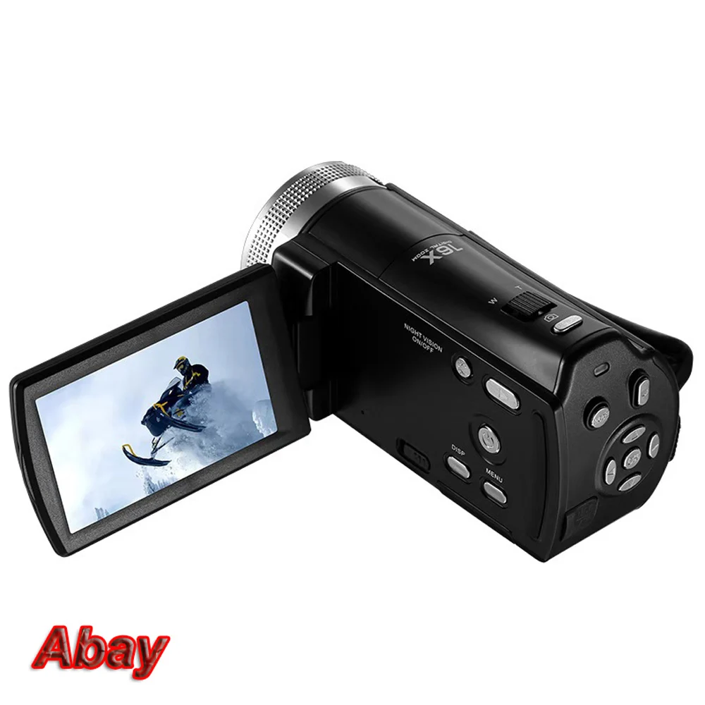 HDV V12 цифровая камера 3 0 дюймов TFT LCD FHD 1080P 16X цифровой зум ИК ночного видения
