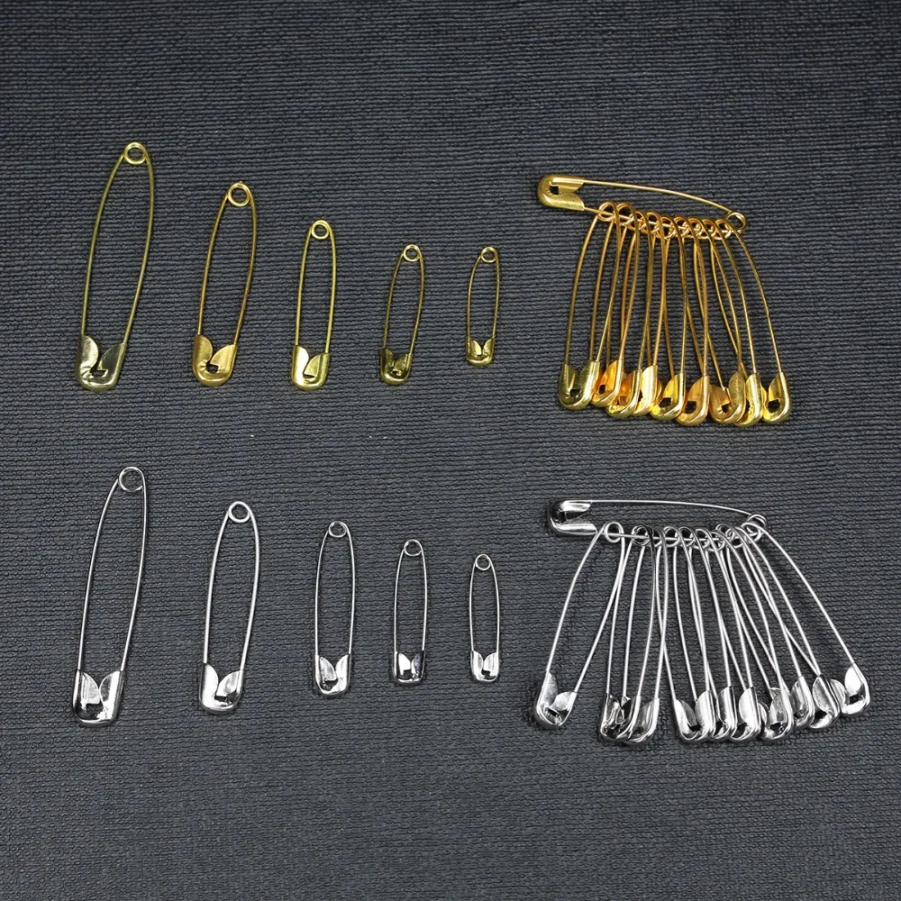 50 шт. Золотые/серебряные безопасные булавки DIY Швейные инструменты аксессуары металлические иглы 6 мм-12 мм Большая Булавка маленькая брошь аксессуары для одежды