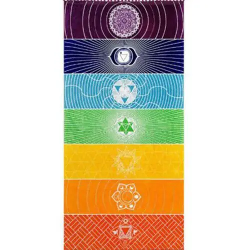 Новый шарф в радужную полоску богемное настенное одеяло с индийской мандалой