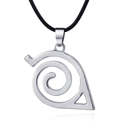 Трендовое Модное Новое ожерелье с подвеской двойные полосы знак Konoha для мужчин и