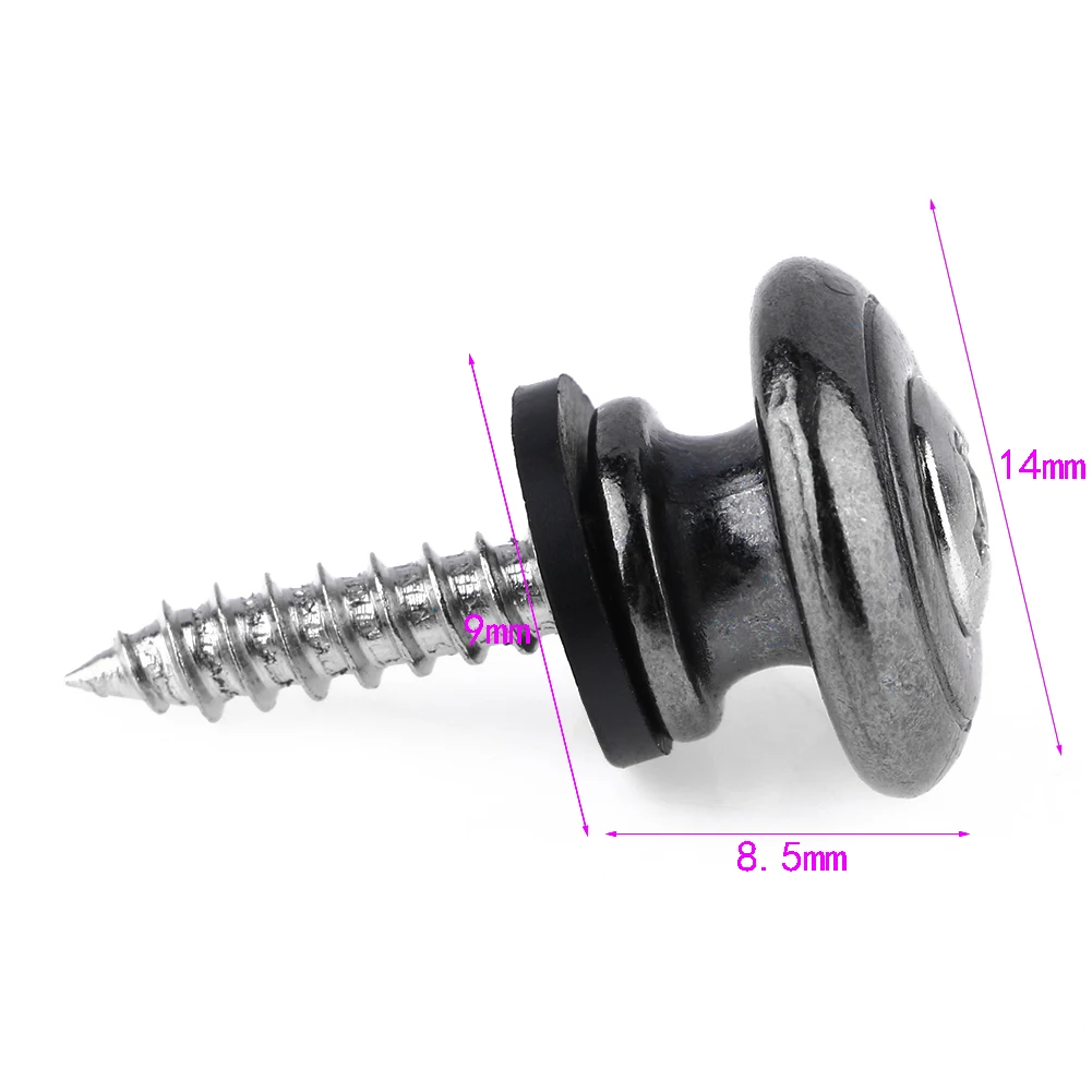 10 шт./лот хромированные кнопки для гитары ремешки замки металлические концевые