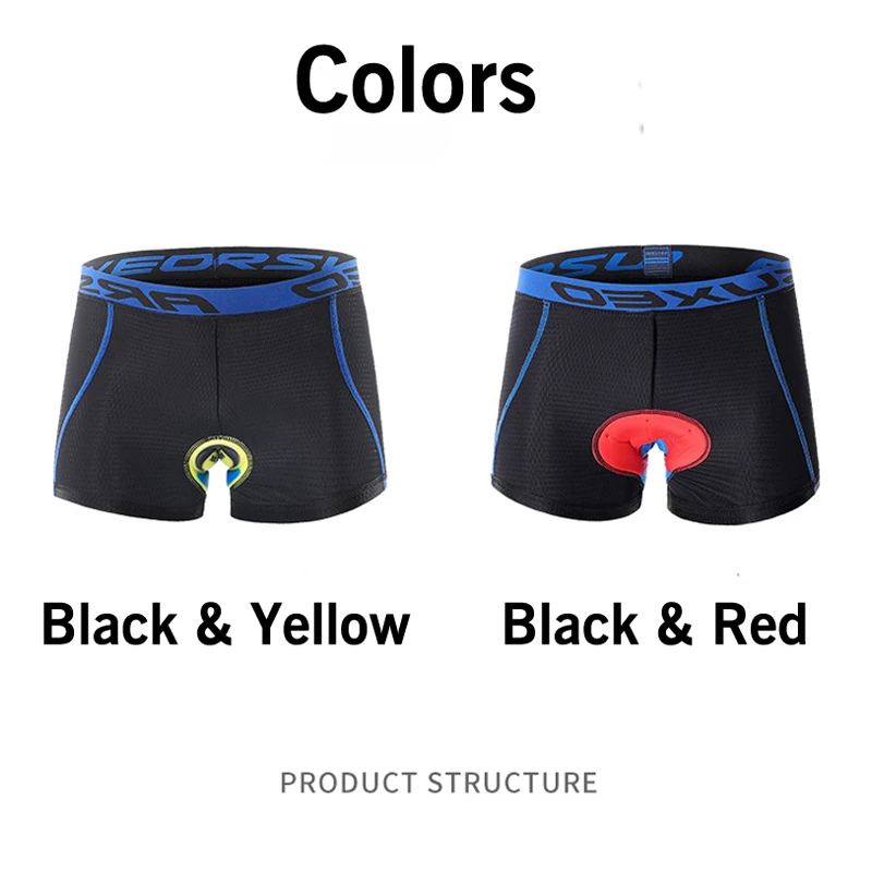 ARSUXEO Cycling Shorts bicycle Underwear Pro 5D Gel Pad men breathable mountain bike road riding mtb cycling underwear U05 | Спорт и