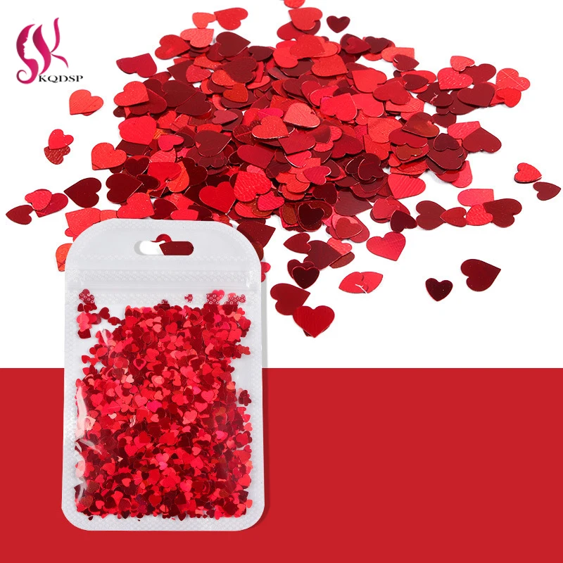 

Holographic Sweet Love Heart Nail Glitter Flakes Shining Sequin Nail Art Paillette Manicure 3D DIY Colourful Shapes Decorations