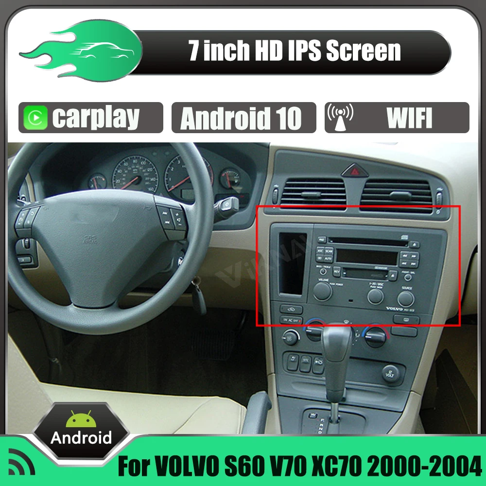 

Автомагнитола 2 Din, 64 ГБ, Android 10,0 для VOLVO S60 V70 XC70 2000-2004, GPS-навигация, CD, DVD-плеер, Авторадио, головное устройство, стерео