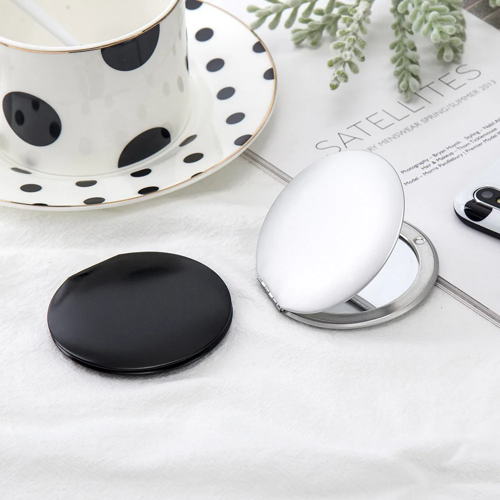 

Personalized Metal Cosmetic Mirror Engrave Professional Small Carry-on Live Party Logo Wedding Girl Gift Custom Beauty Mirror
