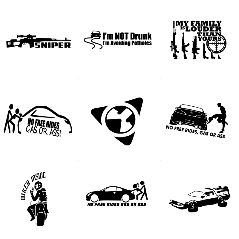 Творческий хит после &quotNo Free Rides&quot газ или задница забавная наклейка для