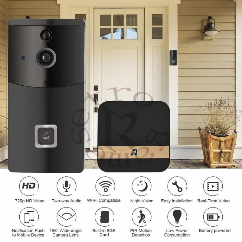 B10 Wireless Video Doorbell For Home Mobile Phone APP Remote Control Video Intercom Wi-fi Smart Doorbell