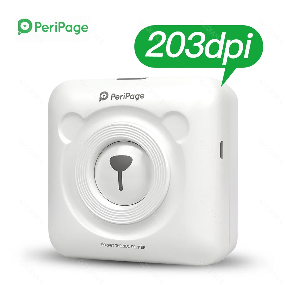 A6 203DPI 2 Peripage Photo Printer Thermal 58 мм стикер для заметок принтер этикеток Android iOS телефона|Принтеры| |
