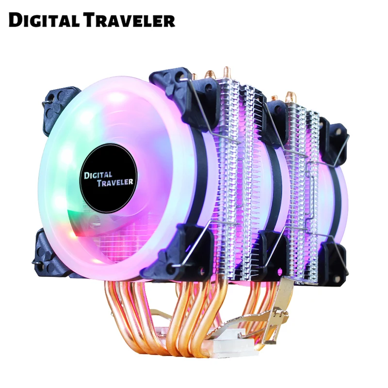 Кулер для процессора 6PH FA с 6 тепловыми трубками и двойной башней 3/4 Pin PWM RGB 90 мм