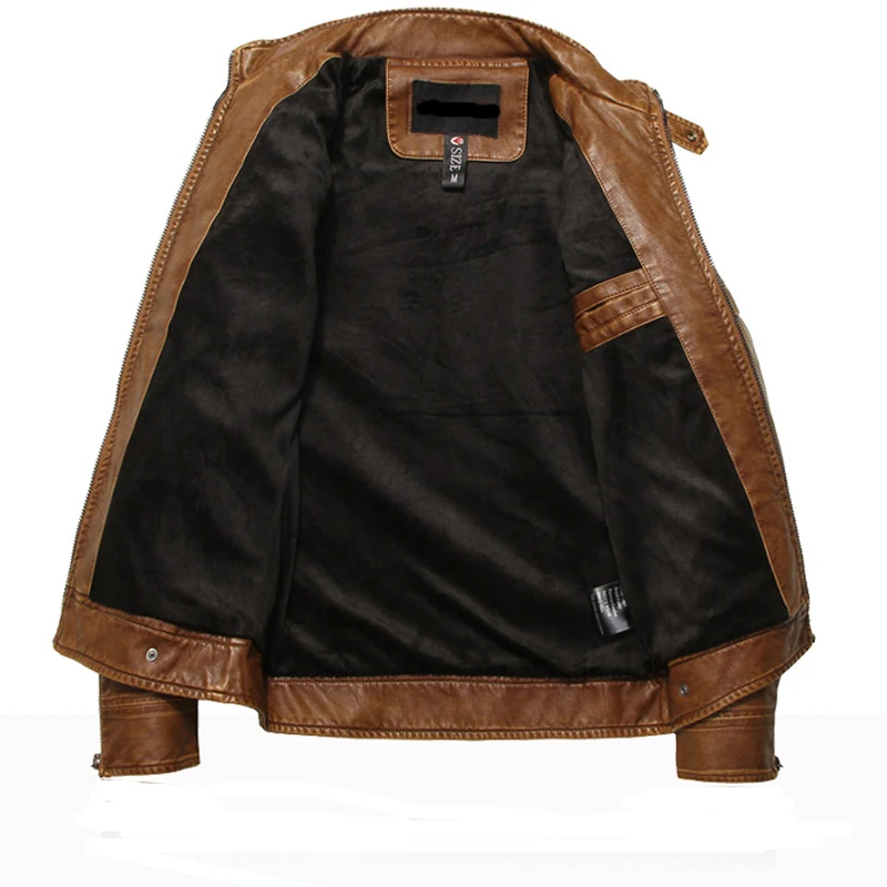Winter Mens PU Leather Jacket Jaqueta Masculino Couro Men Motorcycle Coats Male Business Chaqueta Cuero Hombre | Мужская одежда