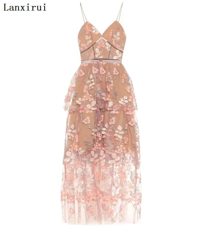 Белое черное цветочное кружевное на бретельках до середины икры с вырезами новое