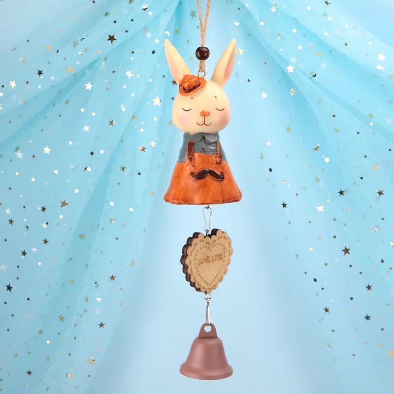 

Cute Resin Wind Chimes Door Decor Cartoon Animation Bell Pendant Creative Gifts Decoration Crafts Bedroom Accessories