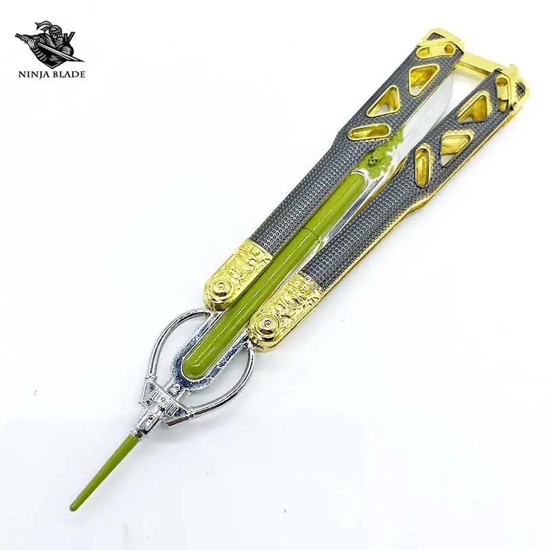 Apex Legends Octane Balisong нож-бабочка неточенная Металлическая Модель дисплея только для