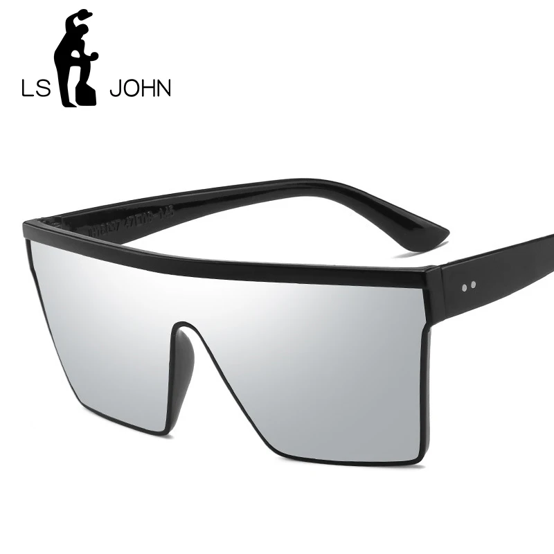 Женские солнцезащитные очки большого размера LS JOHN винтажные квадратные в стиле