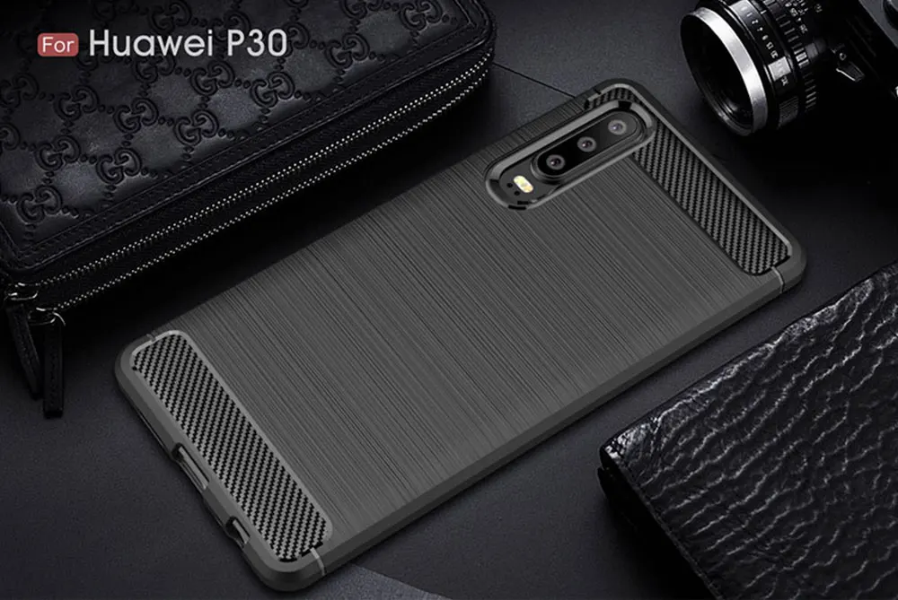 Для Huawei P30 Lite чехол из углеродного волокна противоударный чехол для телефона для Huawei P 30 Lite P30 Pro Чехол полная защита бампер