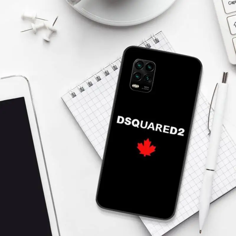 

Maple Leaf DSQUARED2 DSQ2 ICON Black Soft Phone Cases For Xiaomi 8 9 Se 10 10pro Note 2 3 10 MIX2 S MAX2 3 F1 5X