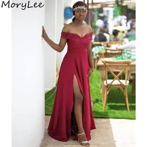 Bridesmaid Dresses Off The Shoulder Spandex Satin A-Line Side Slit Lace Crystal Bridesmaid Dresses Wedding Party Bridemaid Gowns Bridesmaid Dresses Off The Shoulder Spandex Satin A-Line Side Slit Lace Crystal Bridesmaid Dresses Wedding Party Bridemaid Gowns