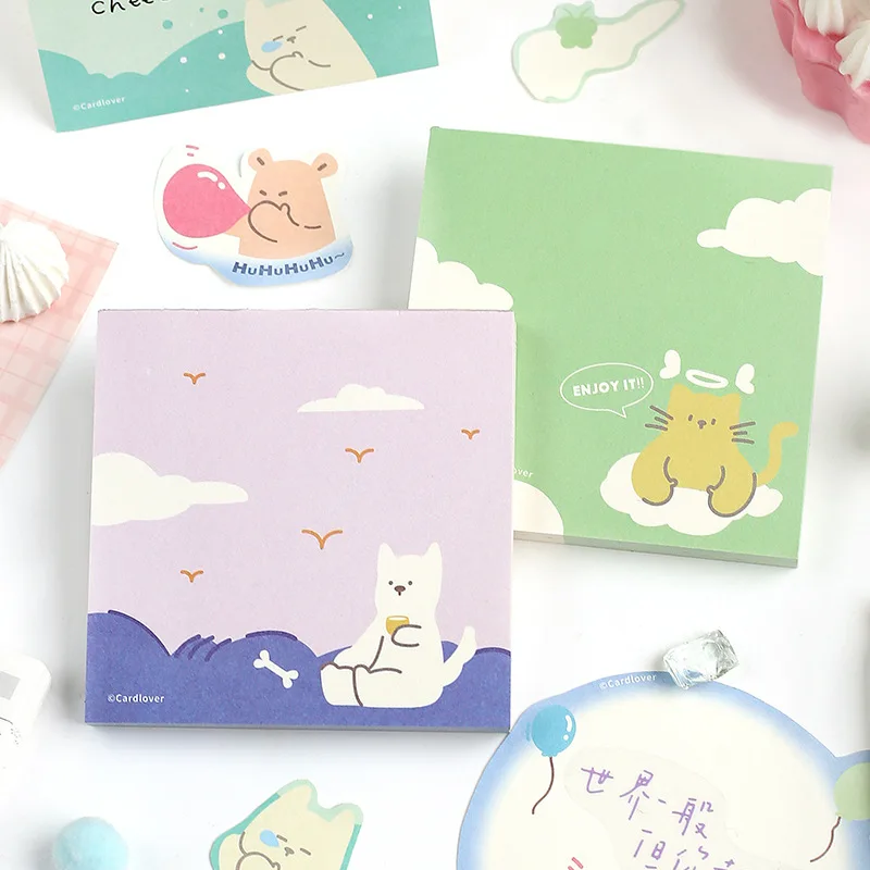 

Cute series Memo Pad 100 Sheets Cartoon Mini Note Creative School Office Message Paper Kawaii Stationery