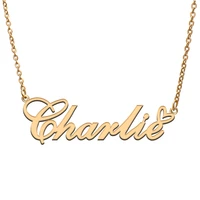 charlie name tag necklace personalized pendant jewelry gifts for mom daughter girl friend birthday christmas party present