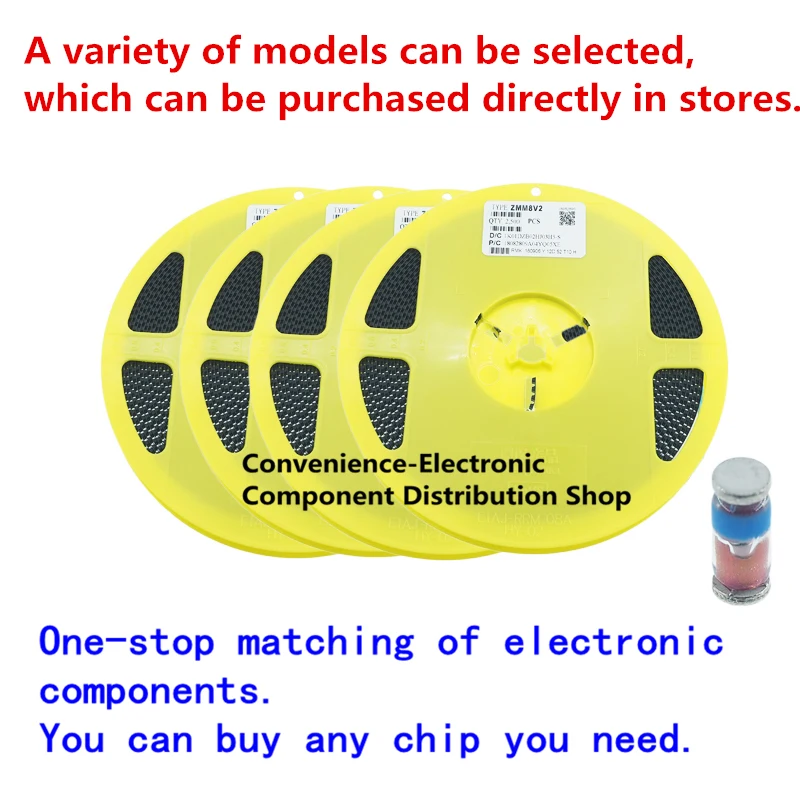 

100pcs/pack 0.5W 1/2W Zener diode LL34 1206 3.6V 3.9V 4.3V 4.7V 5.1V 5.6V ZMM3V6 ZMM3V9 ZMM4V3 ZMM4V7 ZMM5V1 ZMM5V6