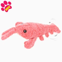 wofuwofu charging electric jumping shrimp realistic moving cat kicker simulation lobster toy for pet childrens toy plush