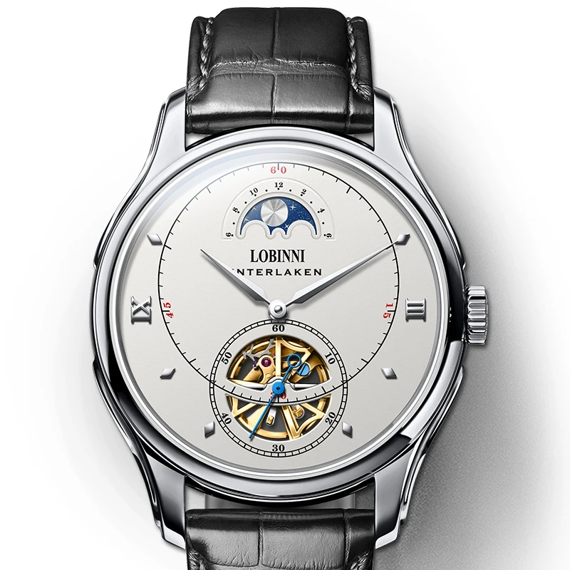 Мужские автоматические механические часы LOBINNI роскошные мужские