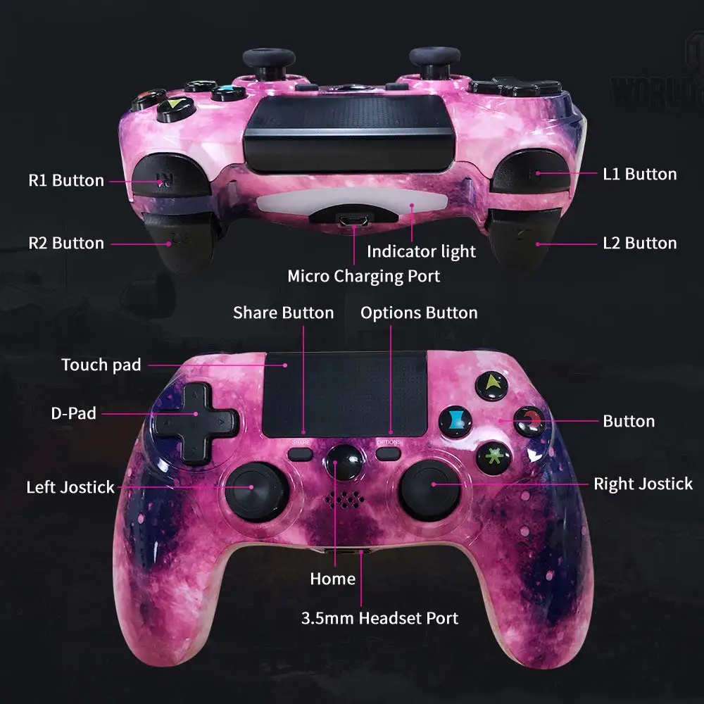 K ISHAKO Manette PS4 джойстик с двойной вибрацией беспроводной Bluetooth игровой контроллер PS