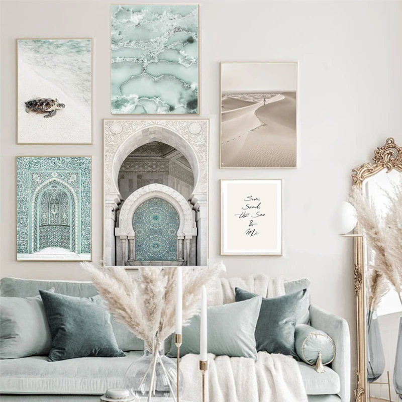 

Quote Arabic Wall Art Canvas Painting Nordic Posters Mosque Muslim Islamic And Prints Wall Pictures For Living Room Home Decor