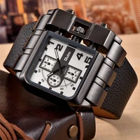 oulm 3364 big size watches men luxury brand sport male quartz watch pu leather unique mens wristwatch relogio masculino
