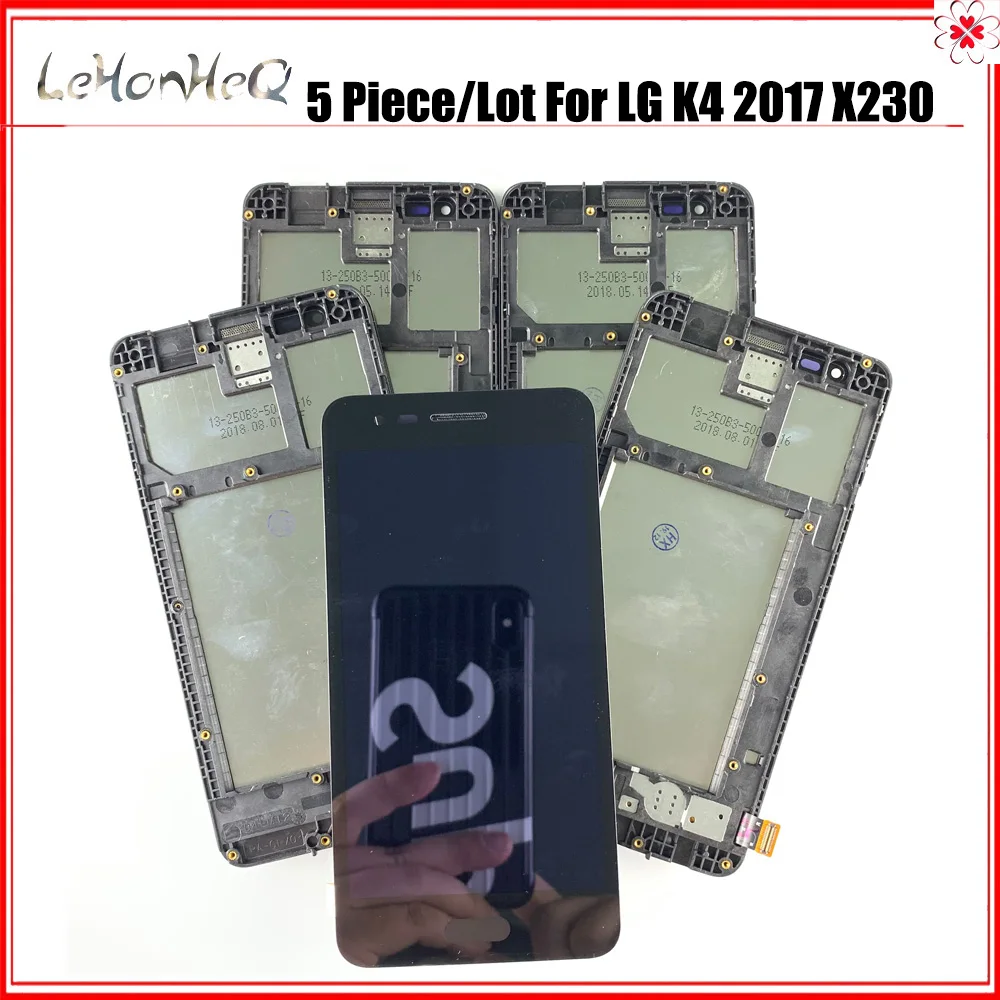 5 шт./лот X230 ЖК дисплей для LG K4 2017 сенсорный экран дигитайзер с рамкой в сборе