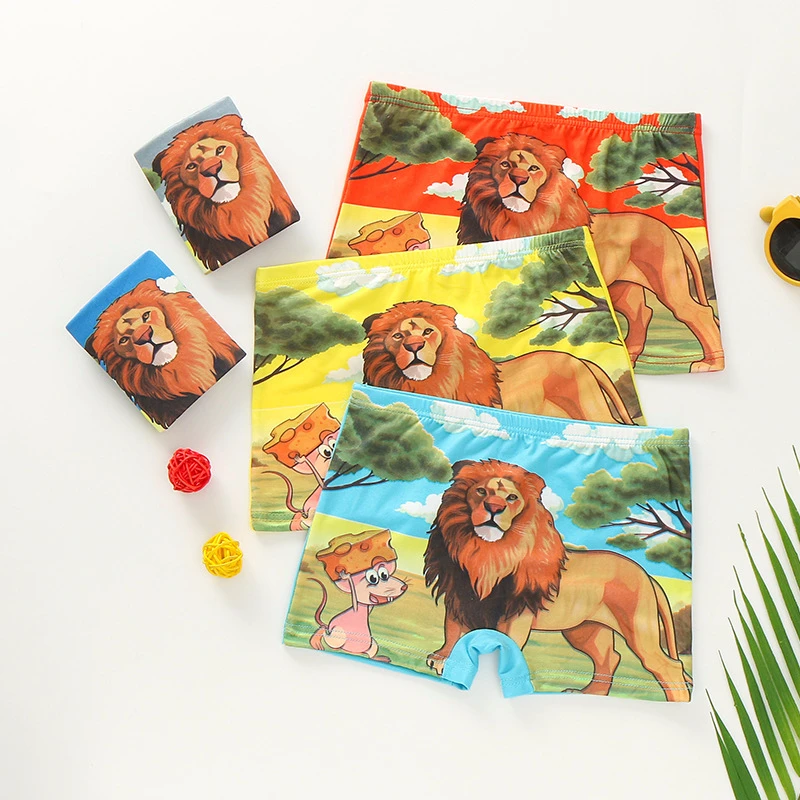 4 шт./лот трусы боксеры для мальчиков возрастом от 2 до 8 лет с рисунком детские