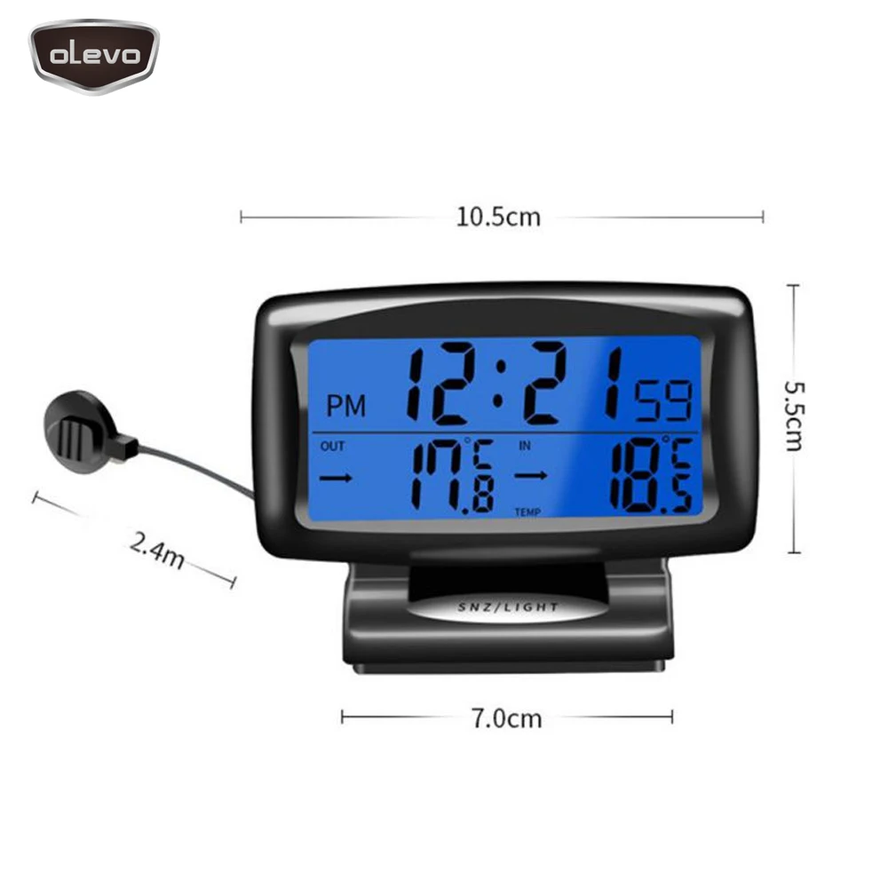 Автомобильные часы 12 В автомобильные с двойной температурой цифровые