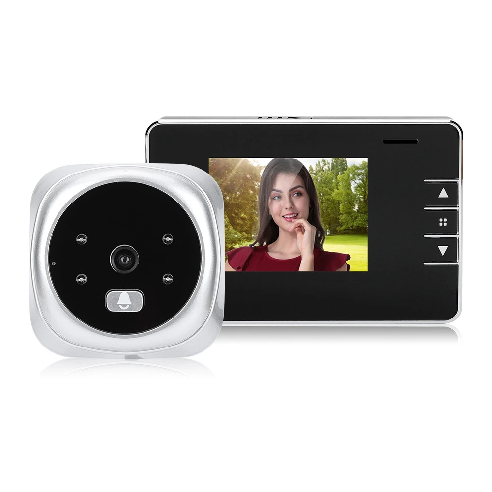 

Цифровой дверной глазок с ЖК-дисплеем 2,8 дюйма, камера ночного видения, видеоэлектронный дверной звонок, Домашняя безопасность, уличный две...