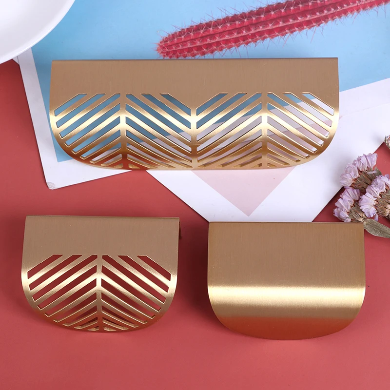 Мебельная ручка в форме листа латунная для шкафа гардероба ящика | Обустройство