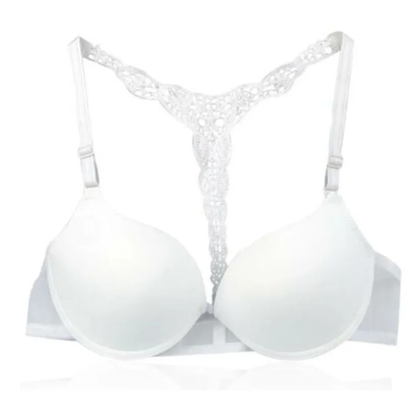 

Closure Racerback Bra Push Sexy Bralette Front Seamless Up Lace Underwear Womensr