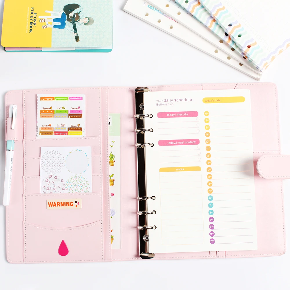 Новые оригинальные креативные спиральные Блокноты с 6 отверстиями внутренний