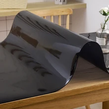 Hotel Black Tablecloth pvc Table cover waterproof Soft Glass Tablecloths Solid Color Waterproof Oil Home Decoration Table Cloth